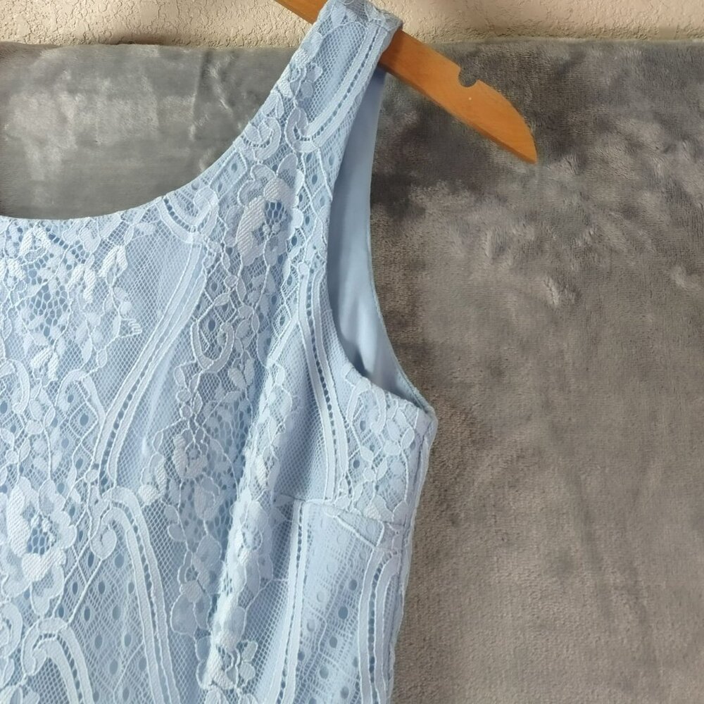Mystic Womens Blue Lace Fit and Flare Dress Sleeveless Party Elegant soft girl‎ - Picture 8 of 10